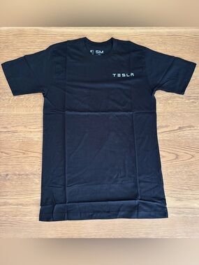 Official Tesla Employee Black Short Sleeve Logo Tee - TSL5817BK